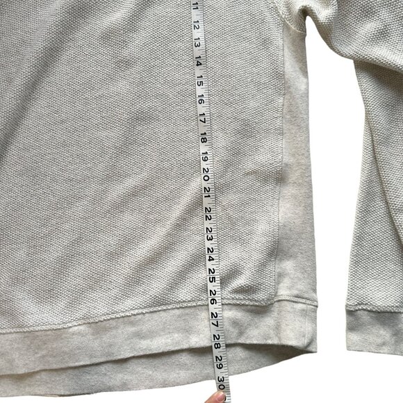 Norse Projects Mens LARGE Ketel Textured Cotton Blend Light Gray Crew Pullover - Picture 7 of 9